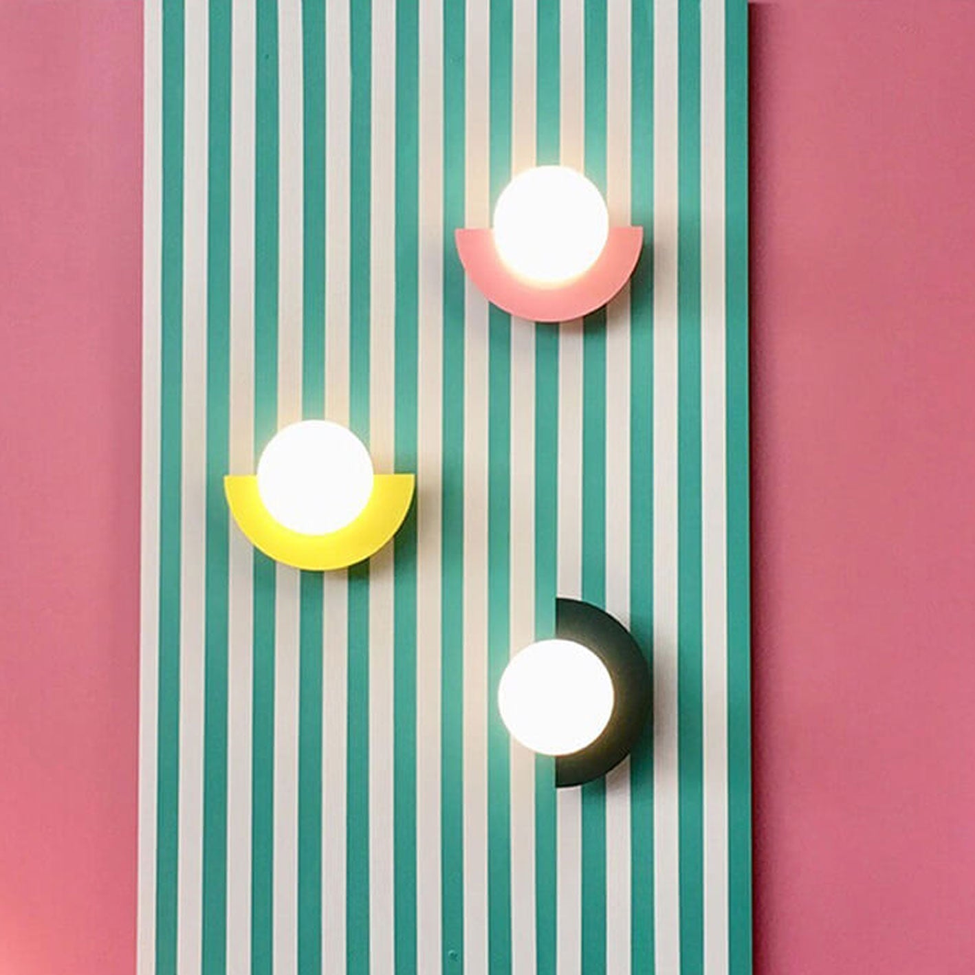 Modern Minimalist Glass Globe Wall Sconce | Semi-Circle Design