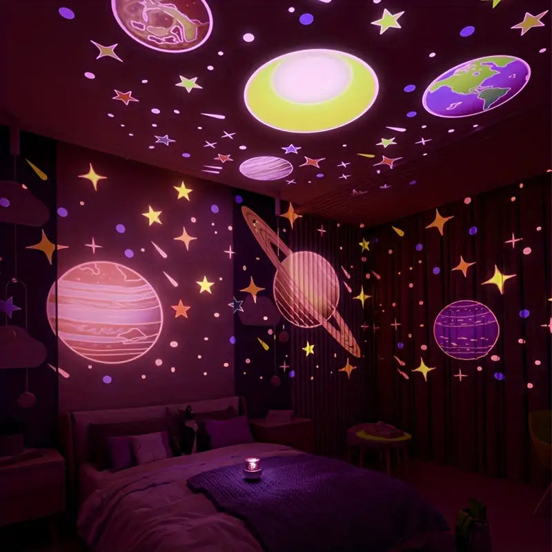 Star Projector Night Light | Soothing Galaxy Ceiling for Kids