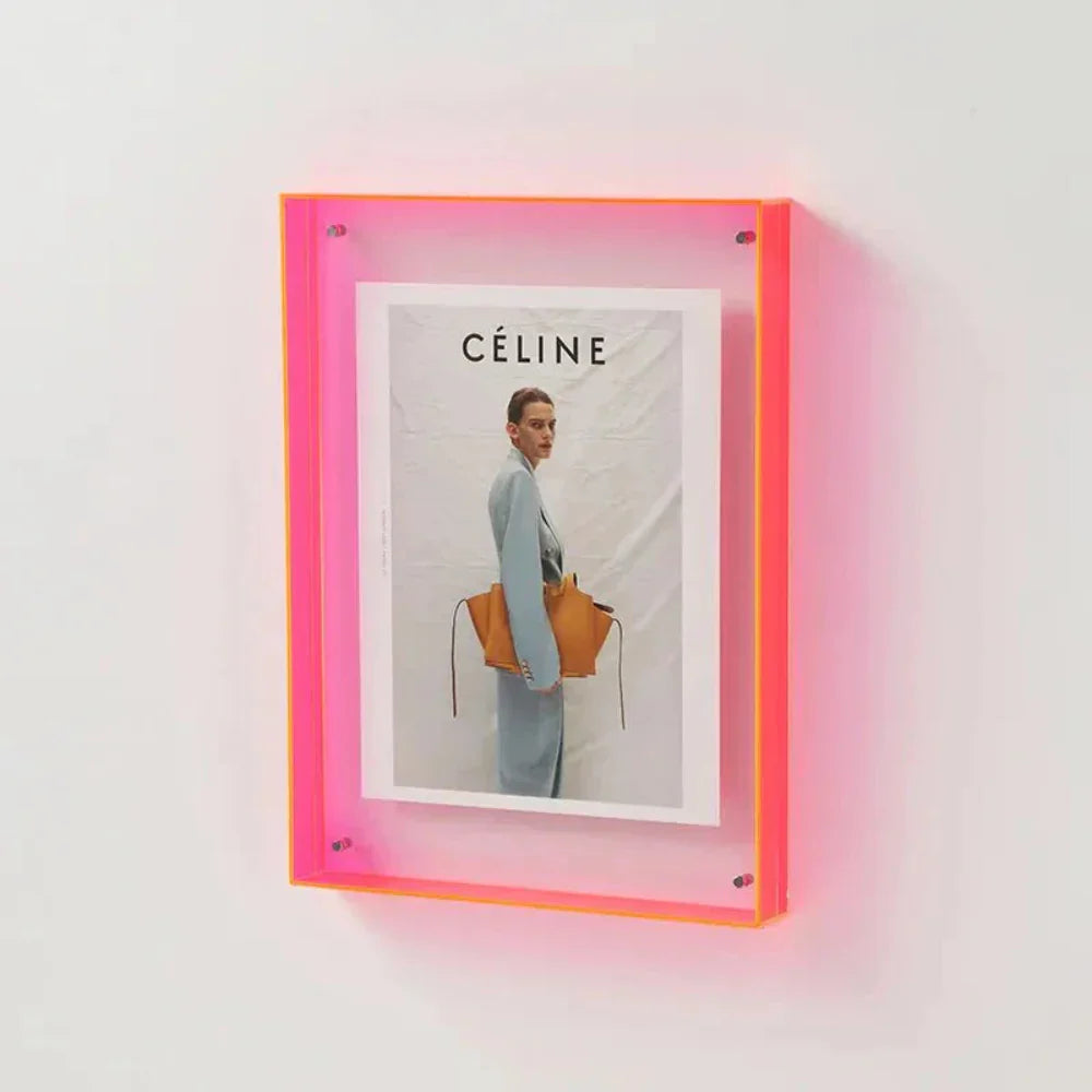 Acrylic Photo Frame | Floating colour border display