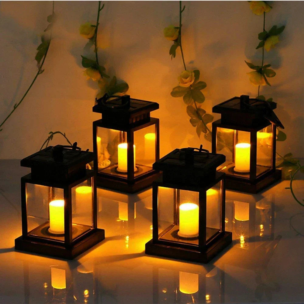 Elegant Solar Lanterns | Outdoor Solar Lamp with Vintage Design | Eco-Friendly Lighting for Cozy Ambiance 1