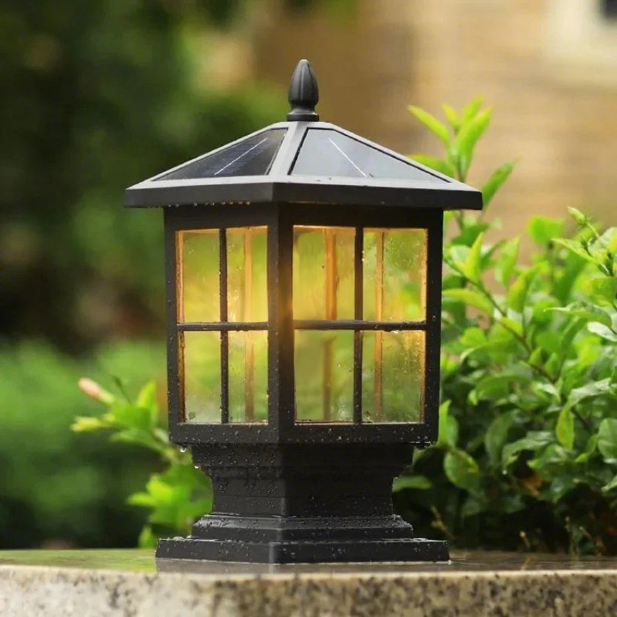Elegant Solar Outdoor Post Light | Durable Aluminium Alloy with Dual Power Options for Stylish Illumination 0