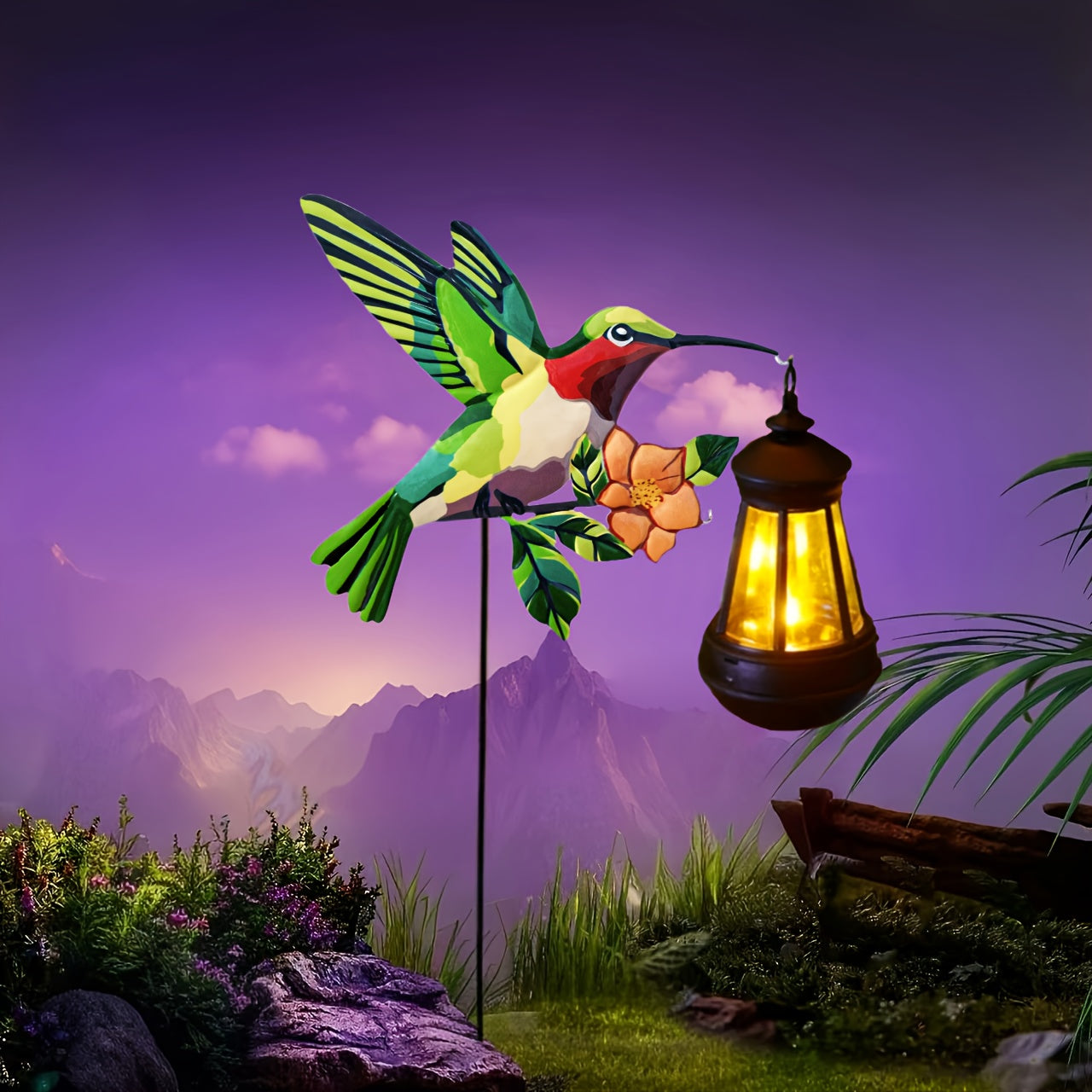 Festive Solar Garden Lights | Santa Lantern Design with Weather Resistance | Outdoor Lights for Seasonal Ambiance 0