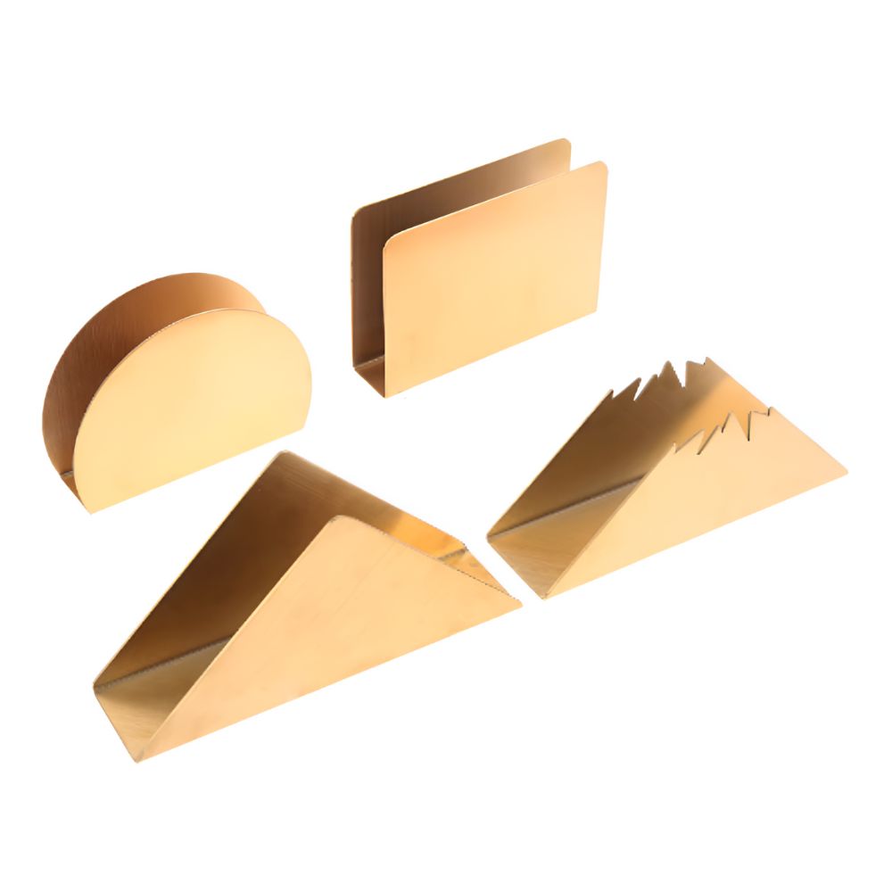 Gold Metallic Napkin Holder 3