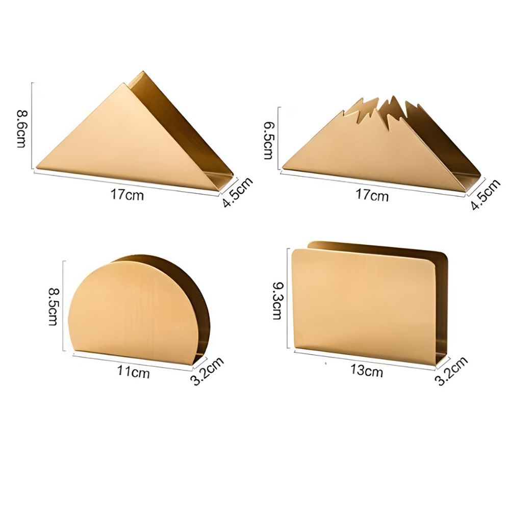 Gold Metallic Napkin Holder 4