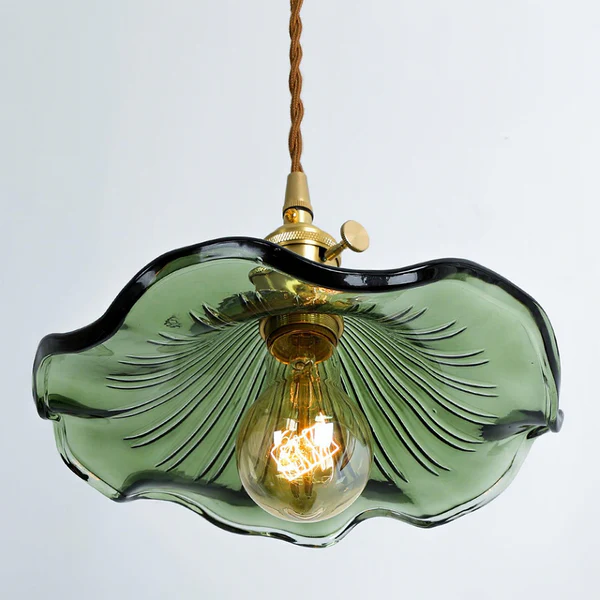 HibiscusGlow | Elegant Floral Glass Kitchen Pendant Lighting Fixture 5