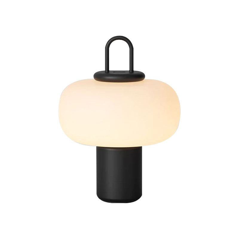 Glass bedside table lamp | Soft diffused LED glow