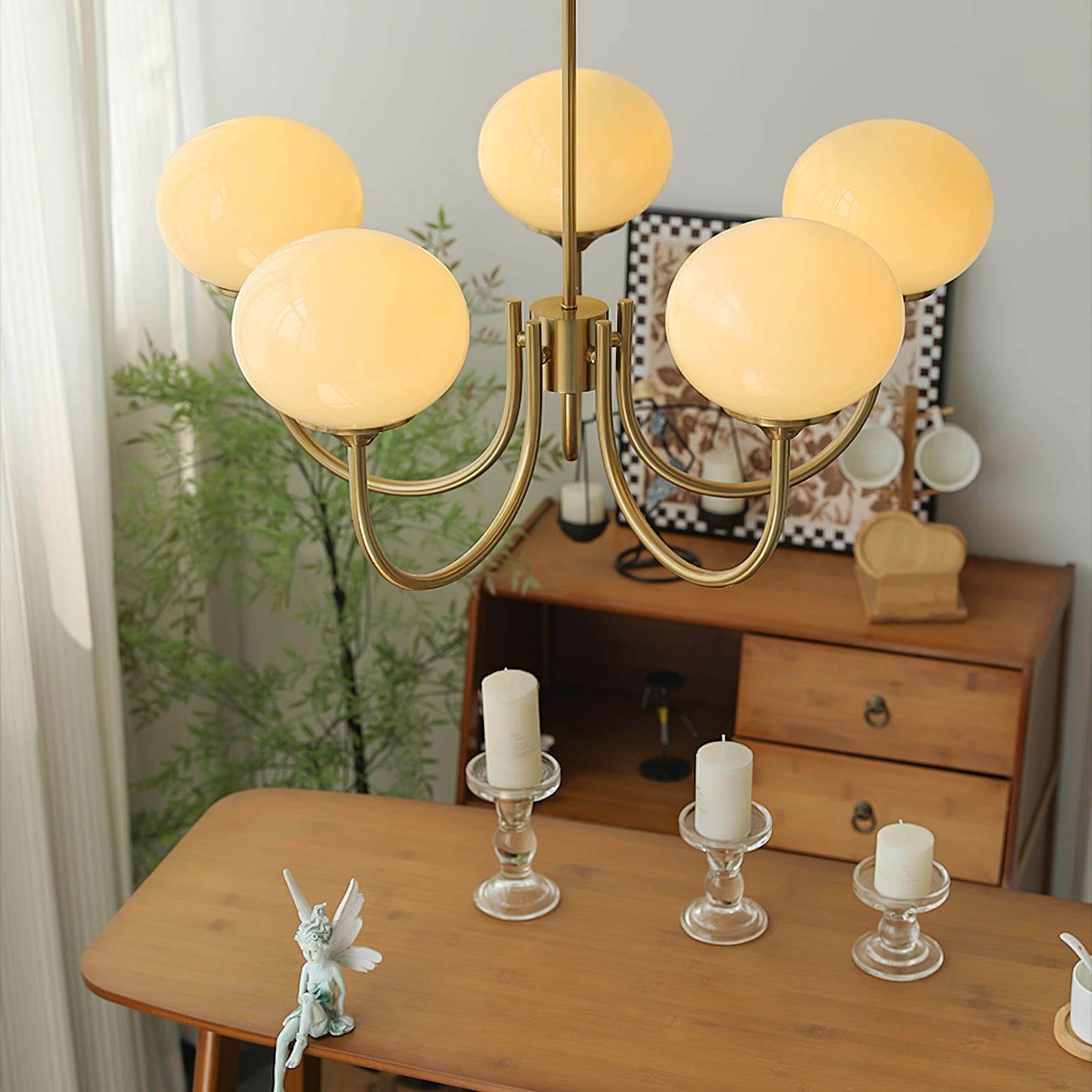 MarshmallowGlow | Elegant Chic Pink Glass Ceiling Light Fixture 16