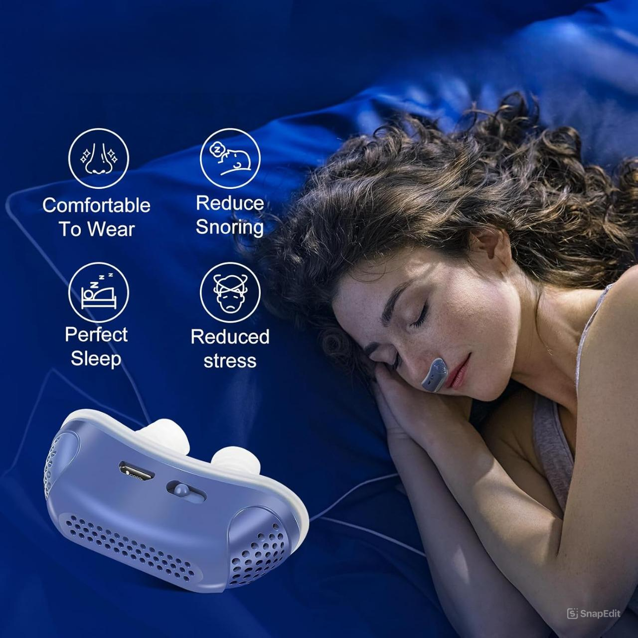 Micro CPAP Device | Portable Anti-Snoring Solution with Comfortable Fit | Whisper-Quiet Sleep Aid for Travel 6