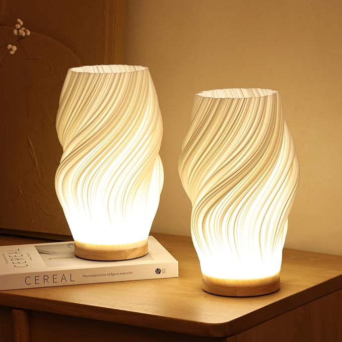 Serene Wavecrest Lamp | Modern Soft-Glow Table Light