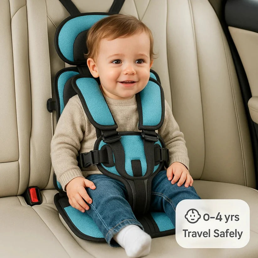Travel Buddy | Compact Child Car Seat with 5-Point Harness | Lightweight & Foldable for Safe Family Travel 0
