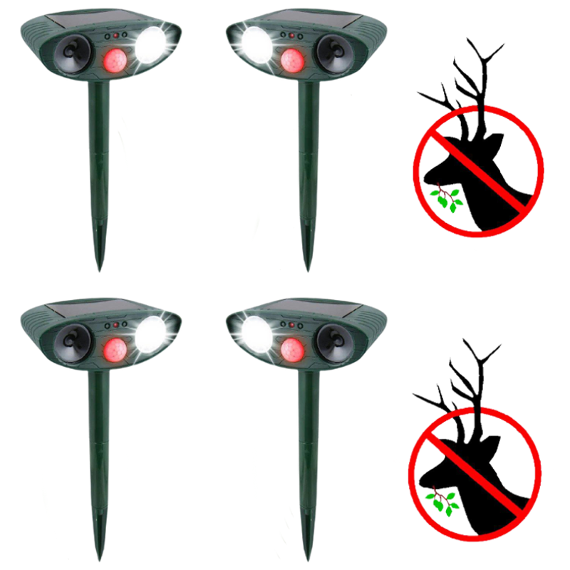 Ultrasonic Deer Repeller | Solar Powered Motion Sensor Device | Humane Animal Deterrent for Gardens and Lawns 0