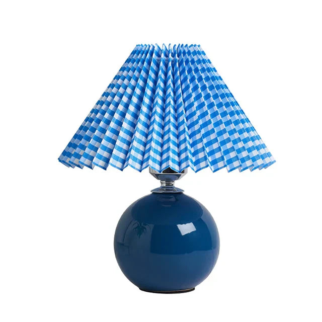 Vintage Table Lamp with Pleated Shade | Classic Bedside Lighting