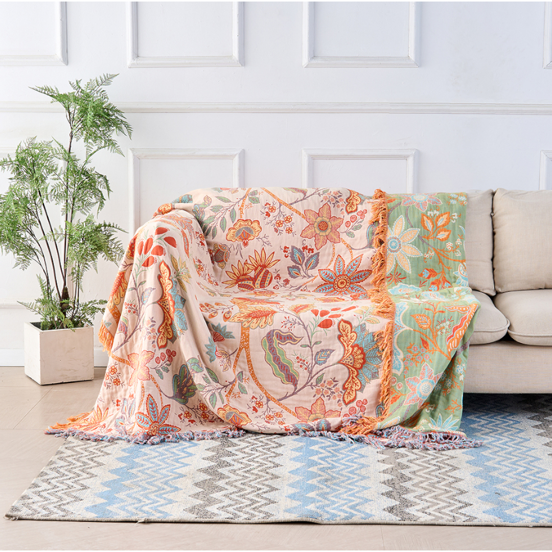 Floral Throw Blanket | Boho
