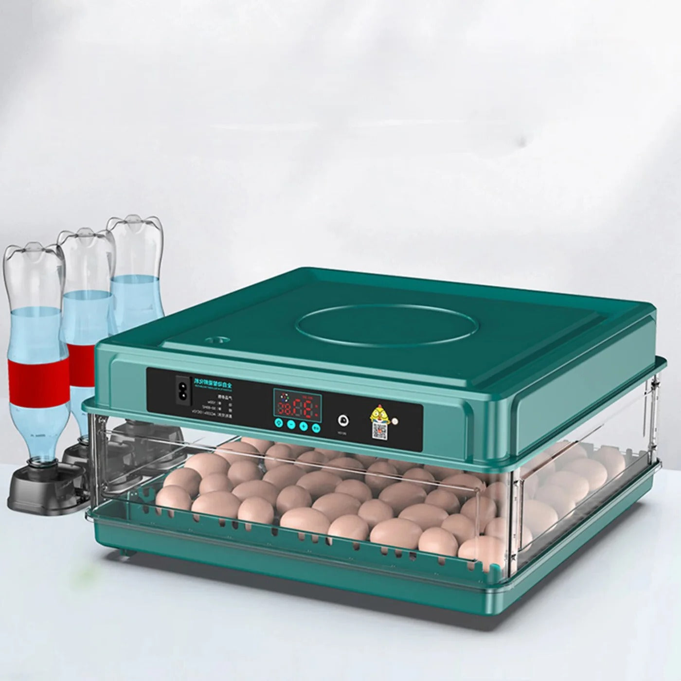 Digital Egg Incubator - US Plug, Light Tester & Turner for Hatching Chickens, Birds & More - Food P