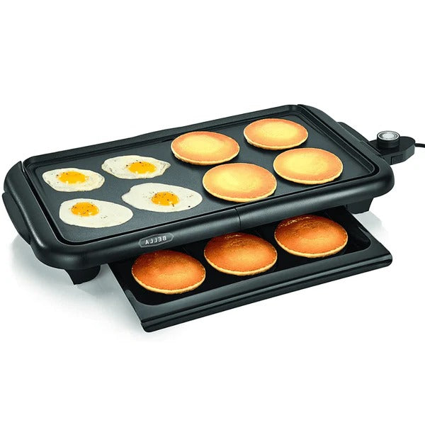 Large Tabletop Home Kitchen Pancake Griddle Maker Machine 24" - Food Prep | Chef Quality | Cooking Gadget