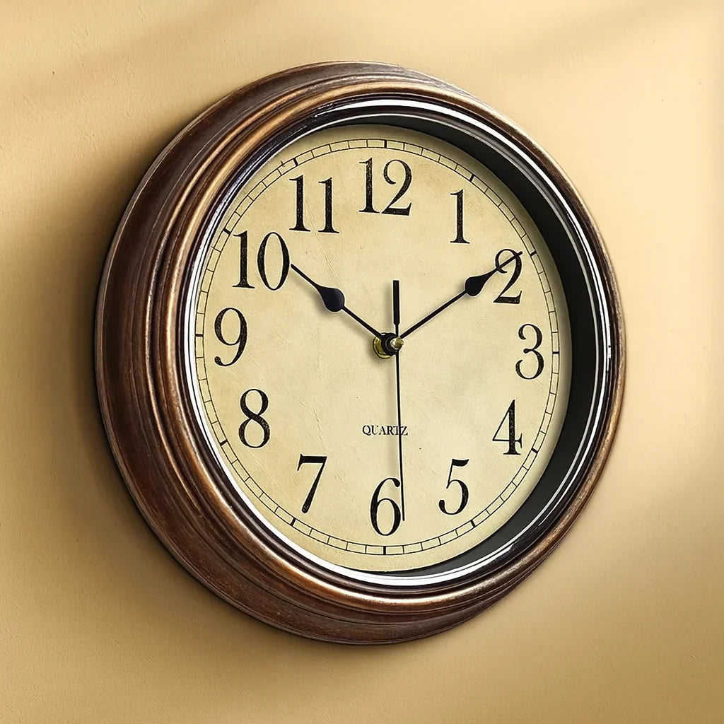Classic Wooden Wall Clock | 30 cm Silent Quartz Design