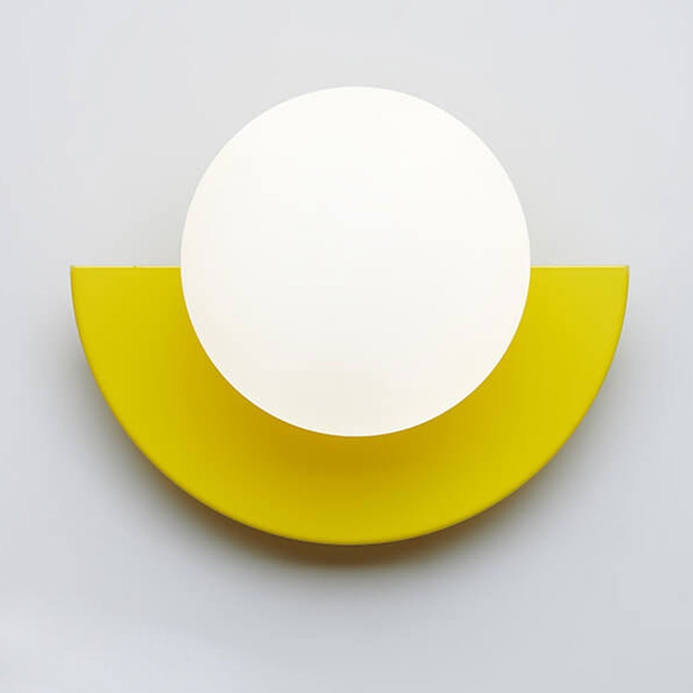 Modern Minimalist Glass Globe Wall Sconce | Semi-Circle Design