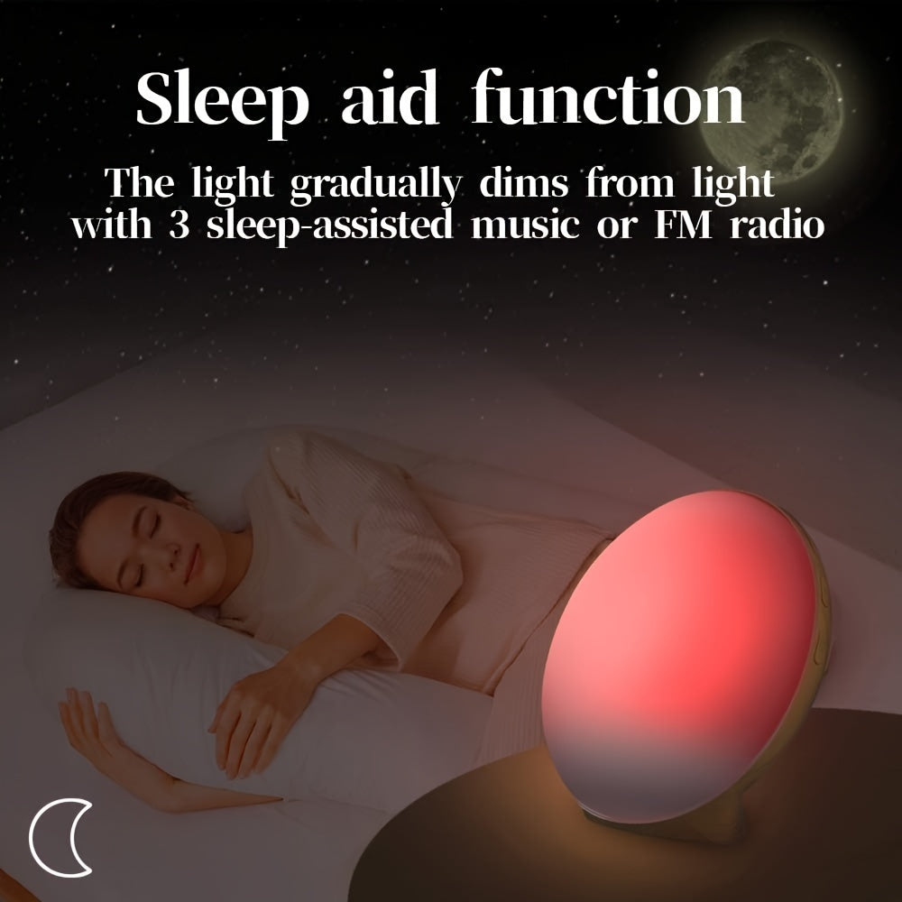 Smart Sunrise Wake-Up Alarm Clock | App-Controlled Light & Sound Simulation