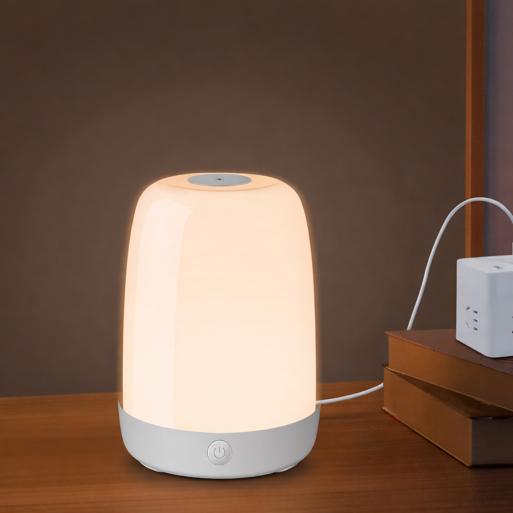 Alarm Clock Sunrise Wake Up Light Dimmable Bedside Lamp