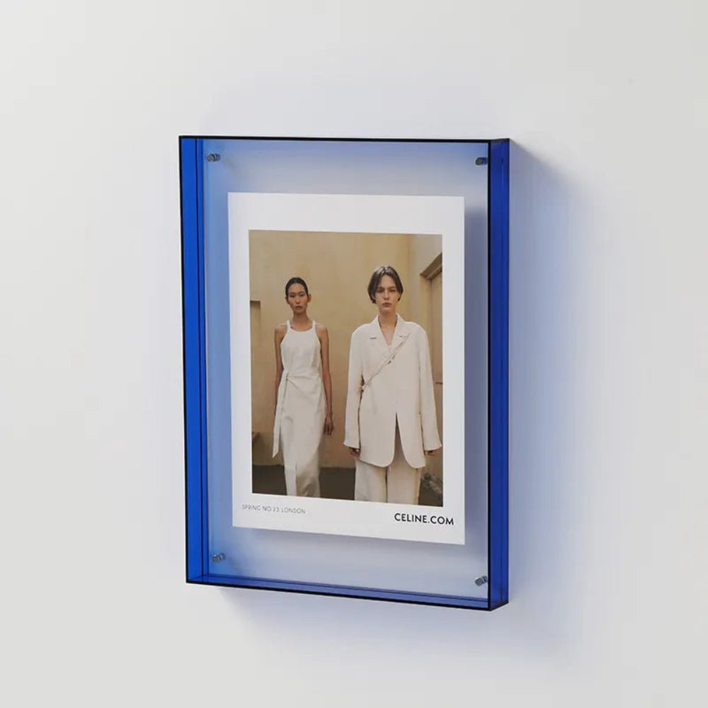 Acrylic Photo Frame | Floating colour border display