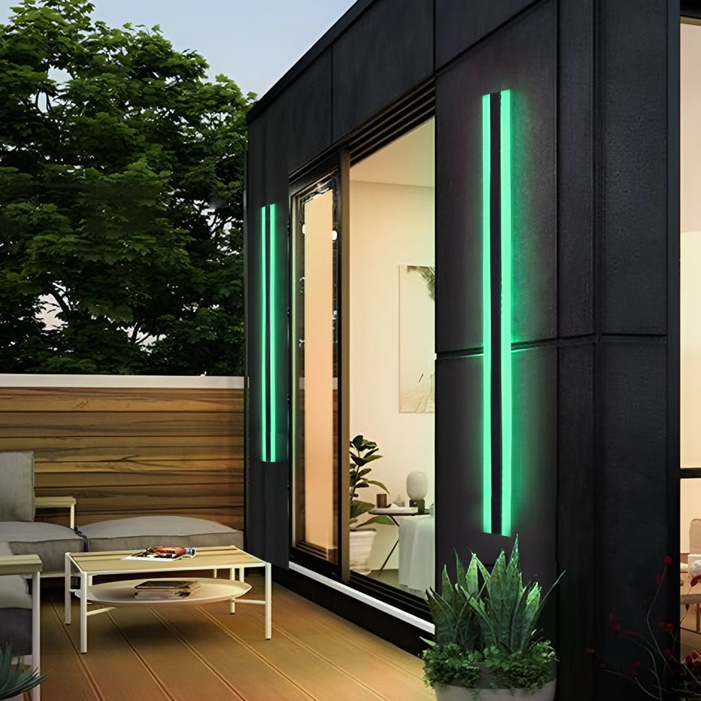 Contemporary Black Outdoor Wall Light | Dimmable LED Design with Colour-Changing Features for Stylish Outdoor Ambiance 6