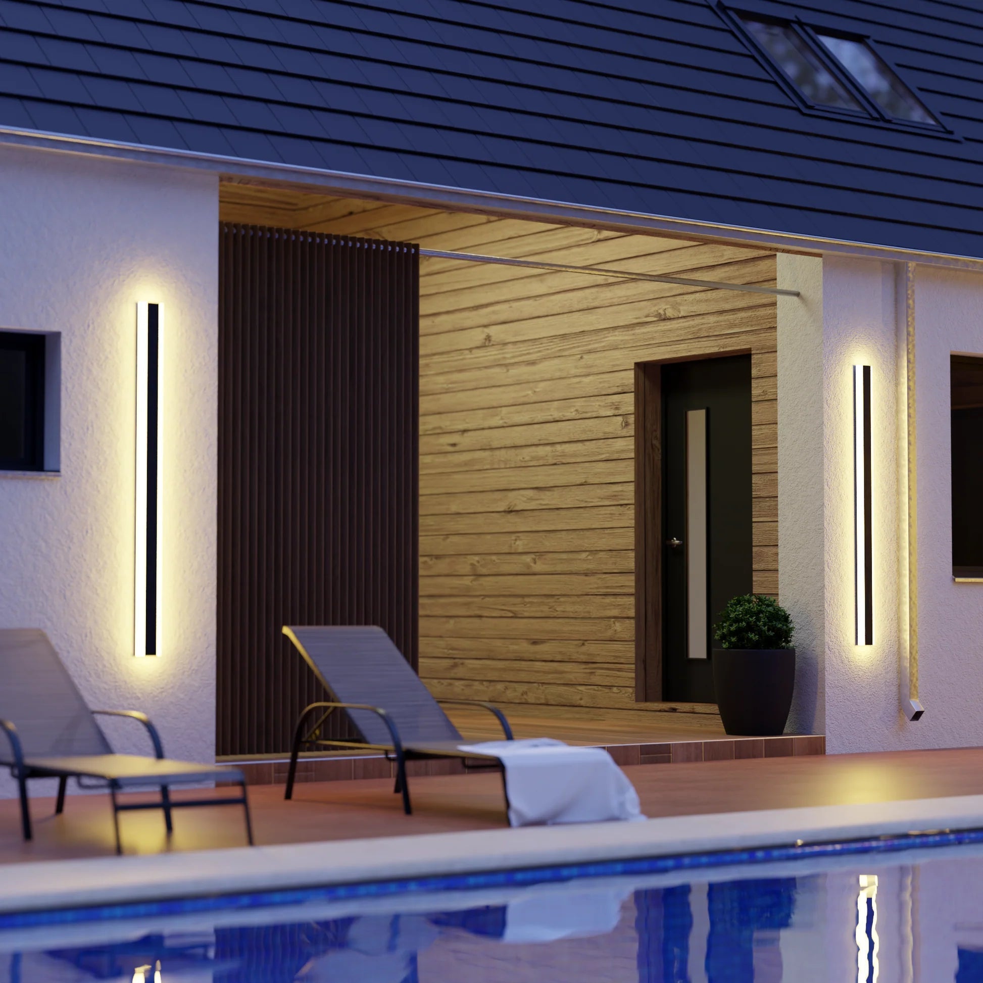 Contemporary Black Outdoor Wall Light | Dimmable LED Design with Colour-Changing Features for Stylish Outdoor Ambiance 8