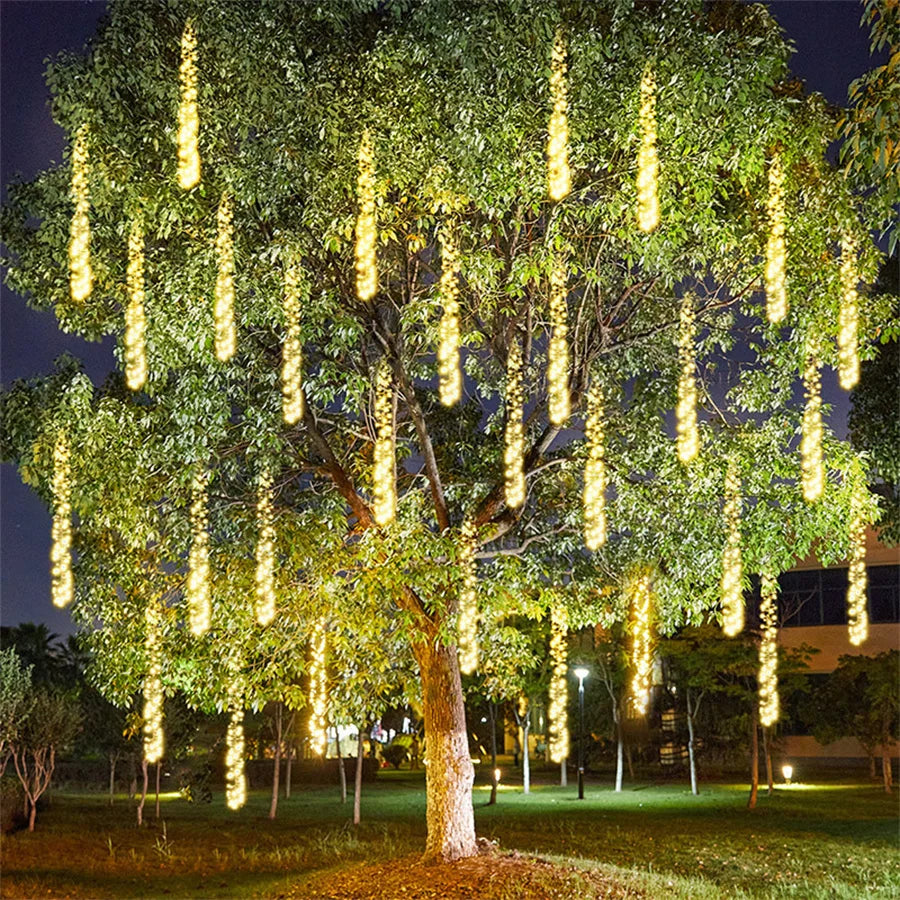 Enchanting Lights | Outdoor LED String Lights with Meteor Shower Effect | Magical Patio Decor for Events and Gatherings 3