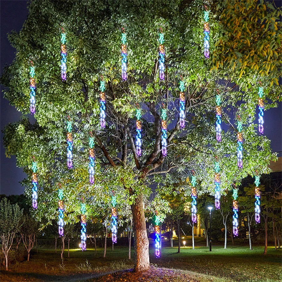 Enchanting Lights | Outdoor LED String Lights with Meteor Shower Effect | Magical Patio Decor for Events and Gatherings 4