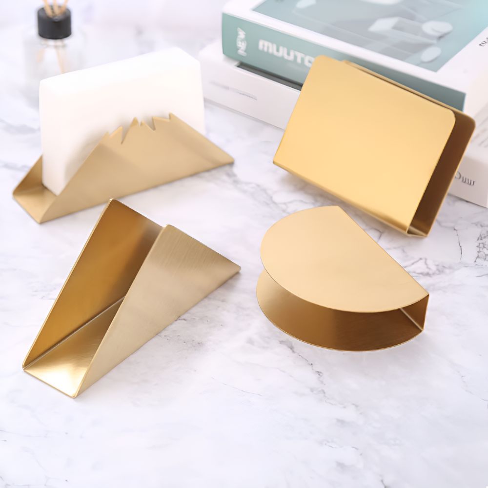 Gold Metallic Napkin Holder 1