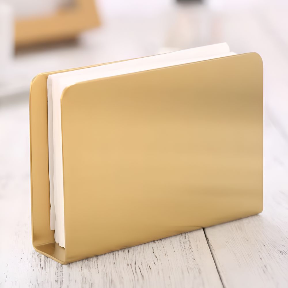 Gold Metallic Napkin Holder 6