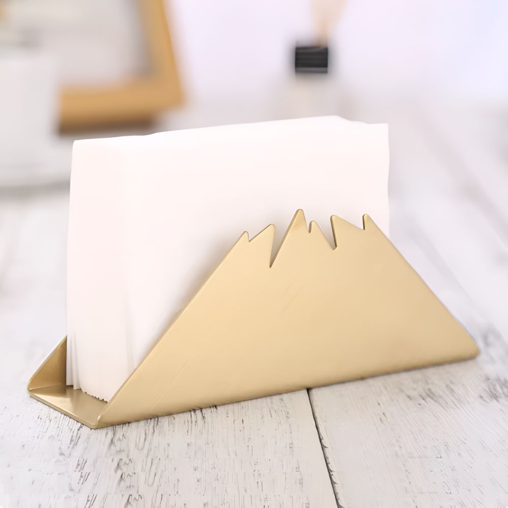Gold Metallic Napkin Holder 8