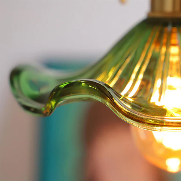 HibiscusGlow | Elegant Floral Glass Kitchen Pendant Lighting Fixture 6