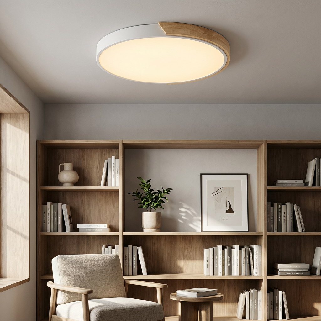 LioraWood | Stylish Modern LED Flush Mount Ceiling Light with Colorful Accent 2