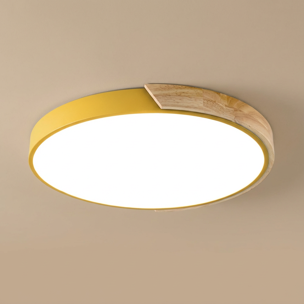 LioraWood | Stylish Modern LED Flush Mount Ceiling Light with Colorful Accent 8