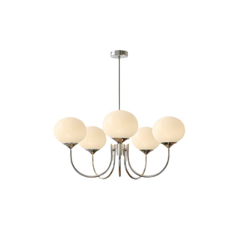 MarshmallowGlow | Elegant Chic Pink Glass Ceiling Light Fixture 10