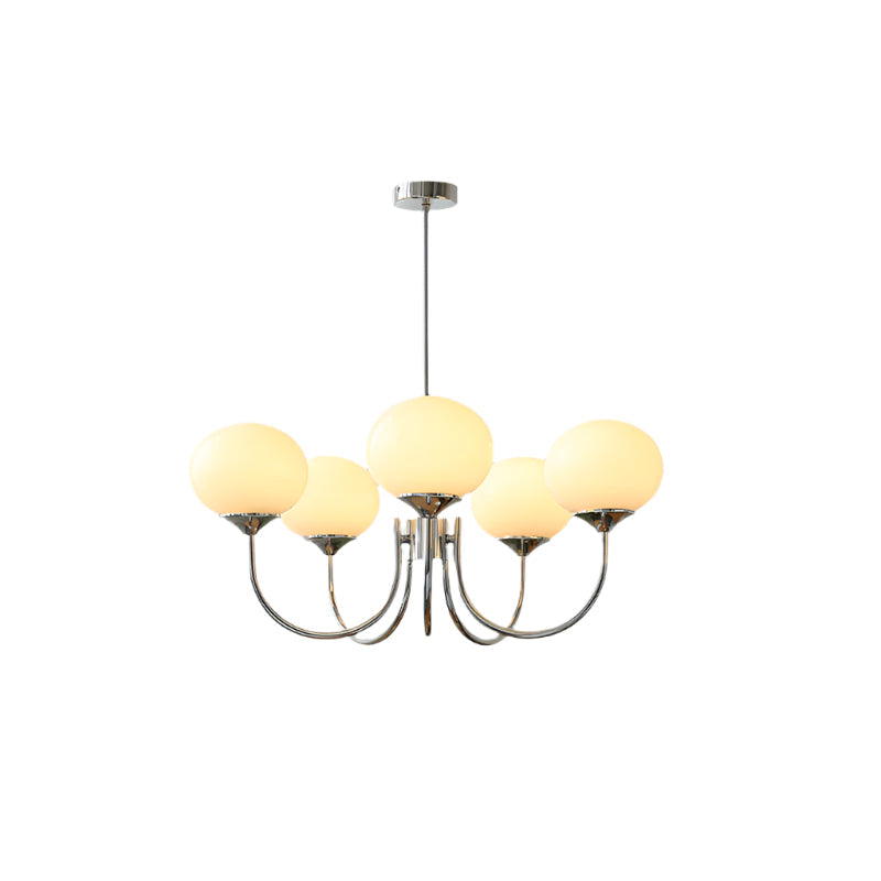 MarshmallowGlow | Elegant Chic Pink Glass Ceiling Light Fixture 11
