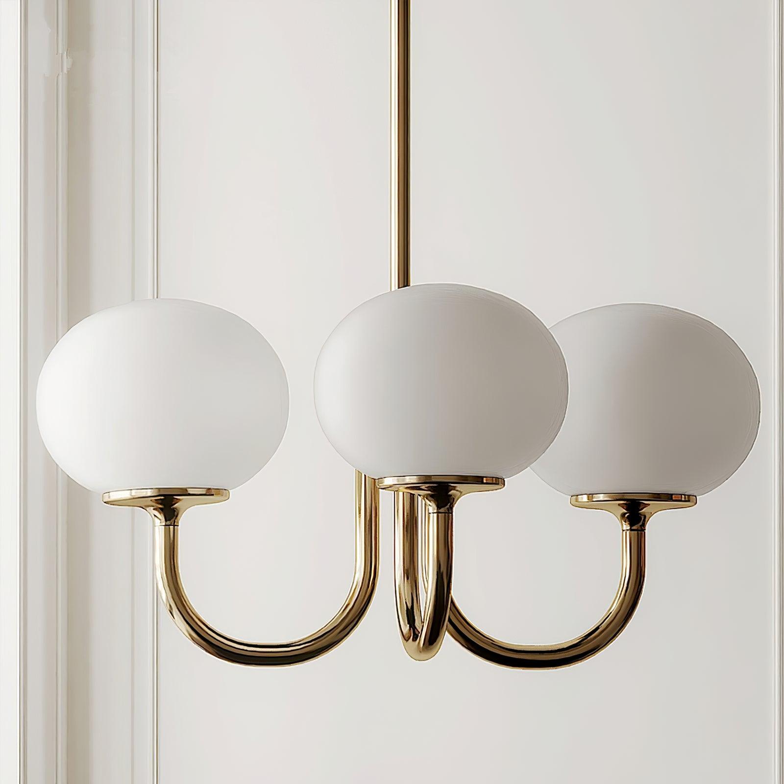 MarshmallowGlow | Elegant Chic Pink Glass Ceiling Light Fixture 15
