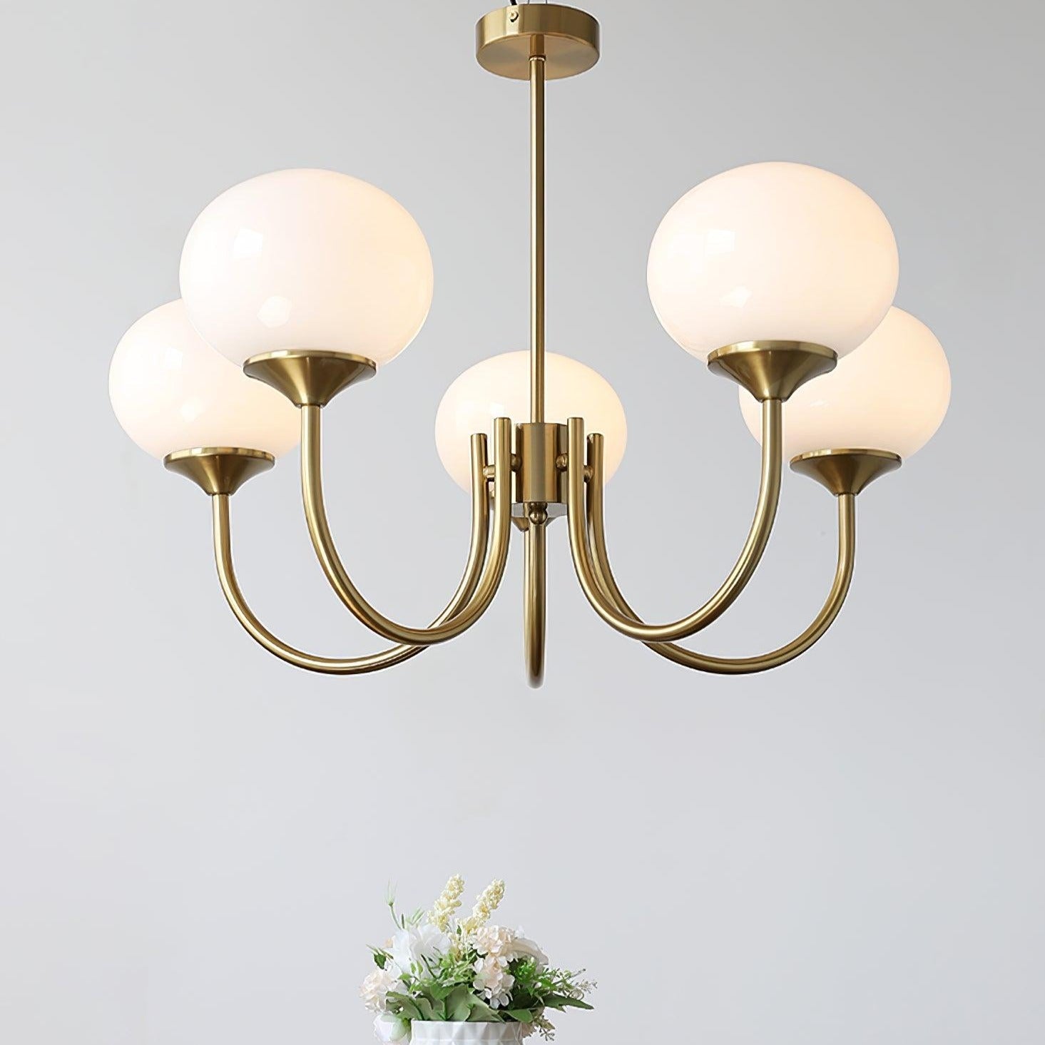 MarshmallowGlow | Elegant Chic Pink Glass Ceiling Light Fixture 3