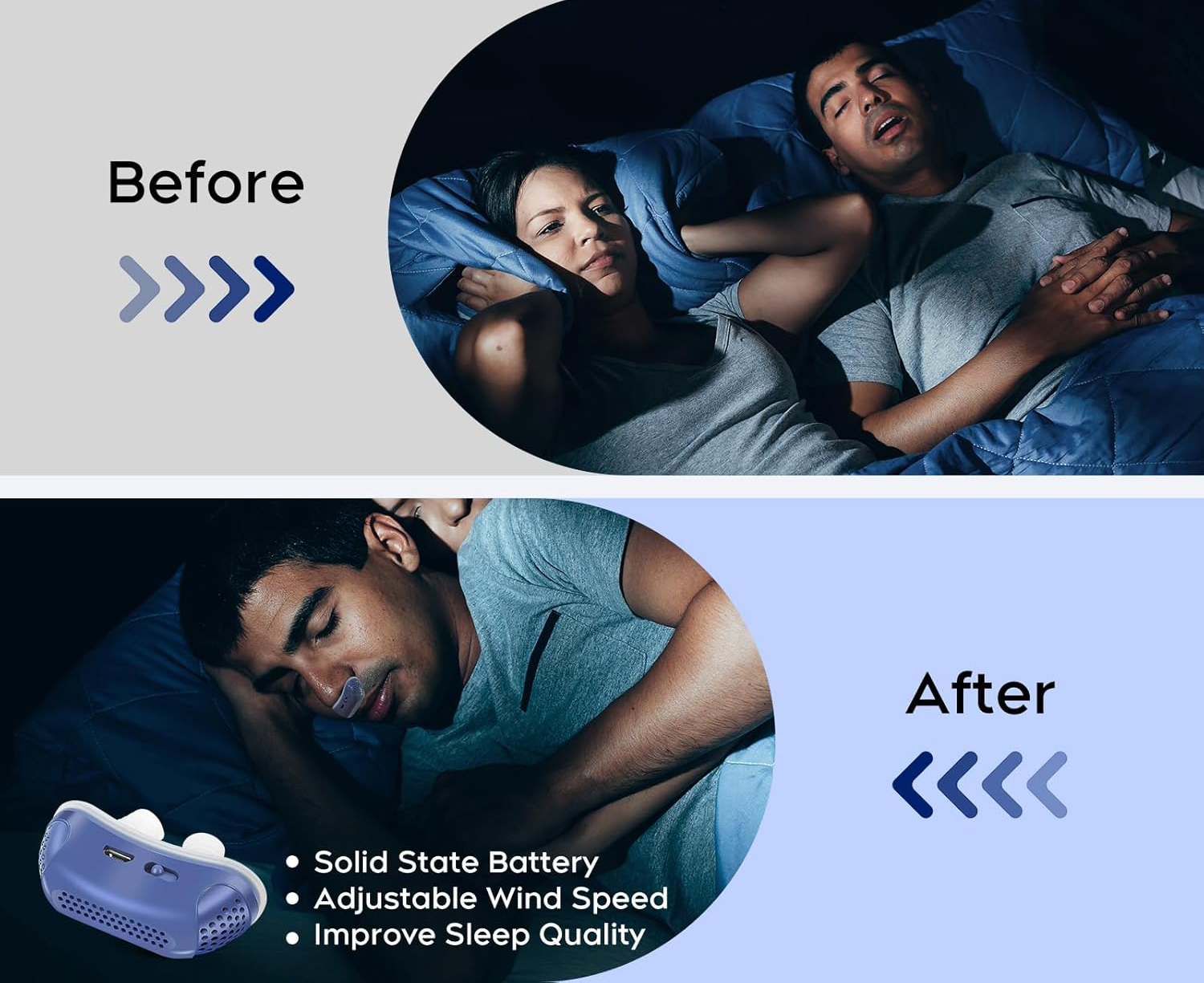 Micro CPAP Device | Portable Anti-Snoring Solution with Comfortable Fit | Whisper-Quiet Sleep Aid for Travel 7