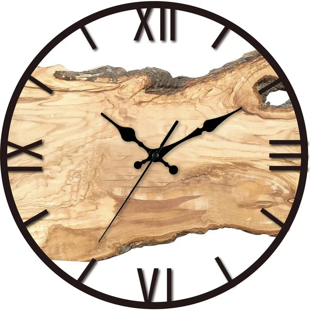 Wood-Effect Wall Clock | Quiet modern centrepiece