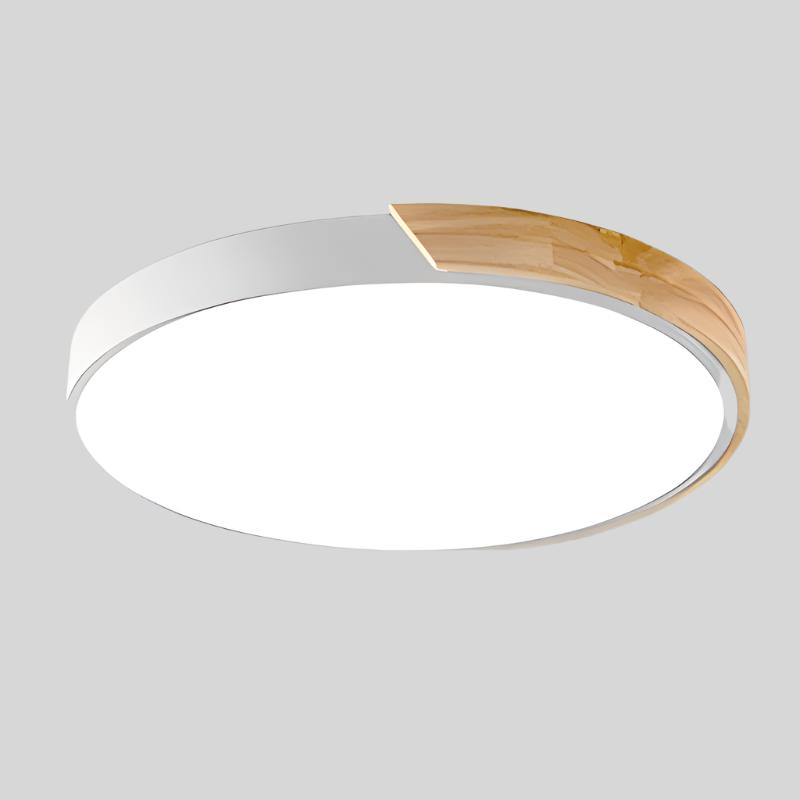NordicGlow | Cozy Elegant Wooden Flush Mount Ceiling Light with LED 9