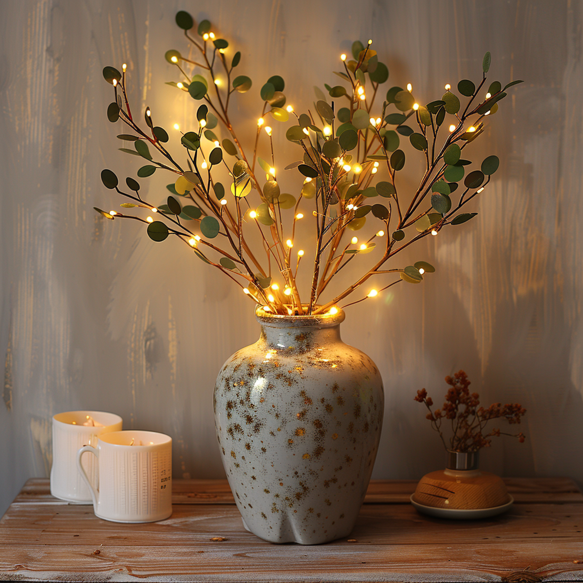 OliveGlow | Enchanting Warm White Battery Operated Fairy Light Branch 0