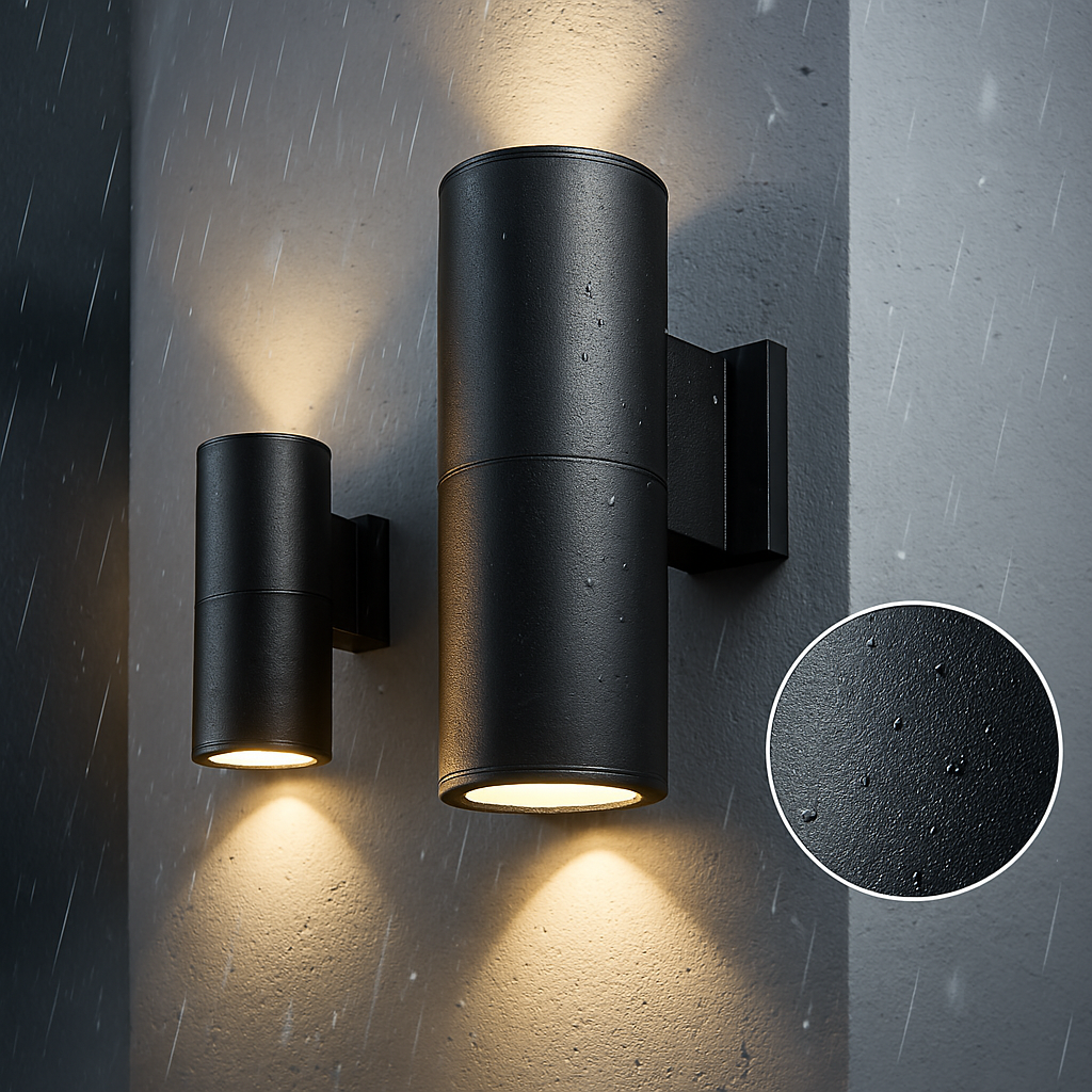 Sleek Outdoor Wall Light | Black Aluminium LED Sconce with Waterproof Design | Durable Illumination for Garden and Entryway 1