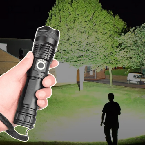 Tactical Flashlight | 90,000 Lumens with Zoom Functionality | Durable Aluminum Alloy for Outdoor Adventures 0