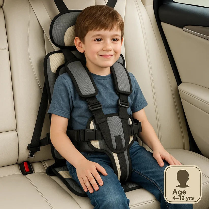 Travel Buddy | Compact Child Car Seat with 5-Point Harness | Lightweight & Foldable for Safe Family Travel 4