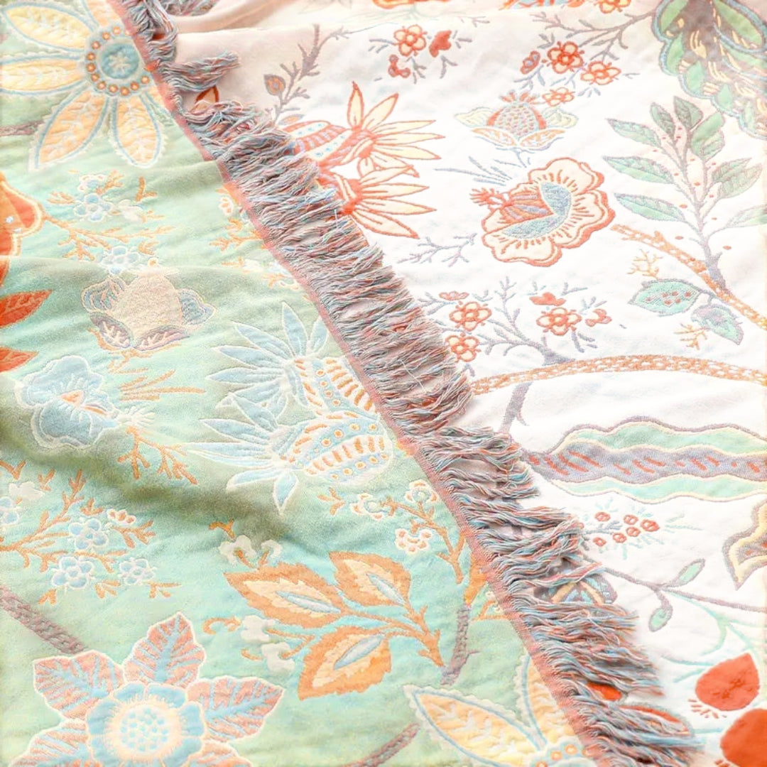 Floral Throw Blanket | Boho