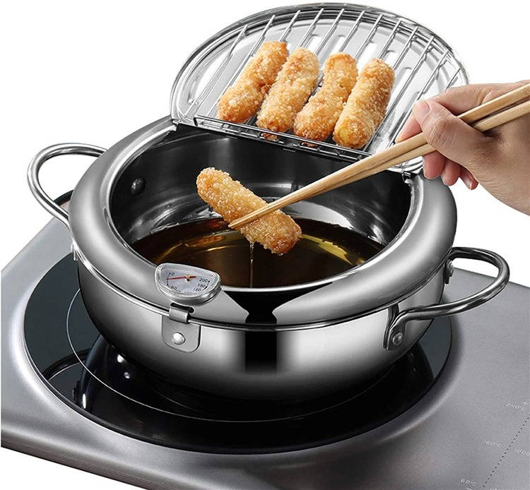 Japanese Deep Frying Pot - Chef Quality | Multi-Function | Durable