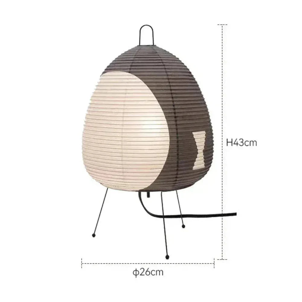 Japanese Paper Table Lamp | Retro Rice Paper Lighting