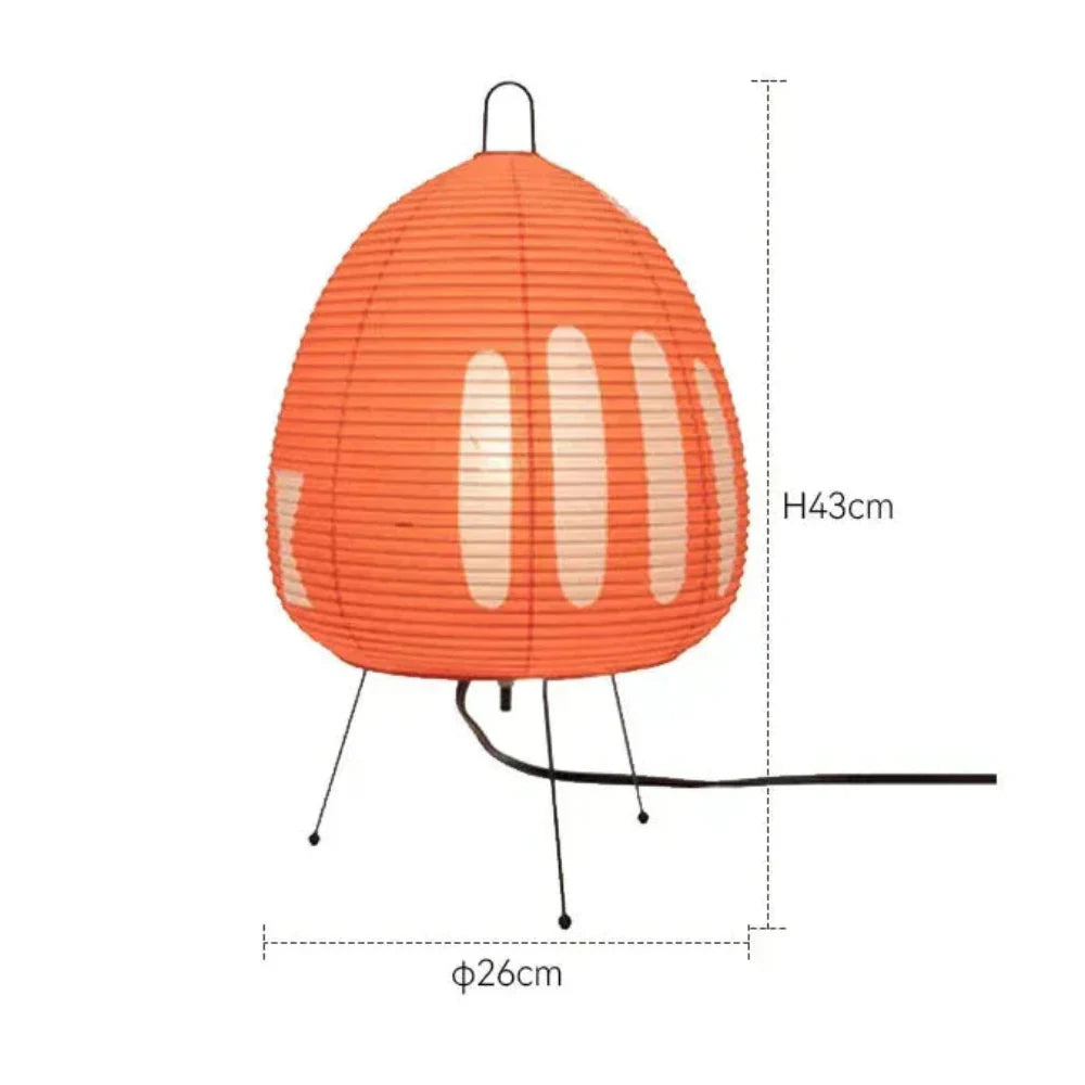 Japanese Paper Table Lamp | Retro Rice Paper Lighting